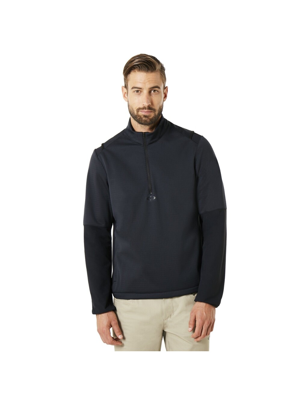 Oakley Golf Engineered Soft Shell Pullover Jacket Black Mens Medium Water Cold